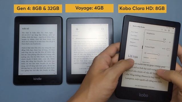 Vbook Review | So sánh máy đọc sách Kindle Paperwhite Gen 4, Kindle Voyage và Kobo Clara HD смотреть онлайн