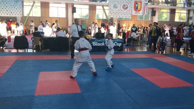 1-Й бой турнир каратэ WKF XVI BLACK SEA CUP 2017 дети 8 лет 29+ Лавриков Герман смотреть онлайн