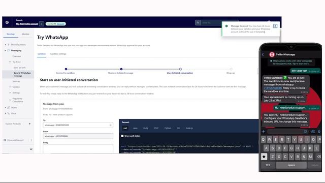 How to Use Twilio WhatsApp Sandbox to Send and Receive Messages Using Twilio WhatsApp Number? смотреть онлайн