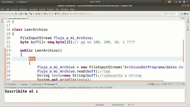 Curso Java 29 || JAVA POO Leer Archivos FileInputStream смотреть онлайн