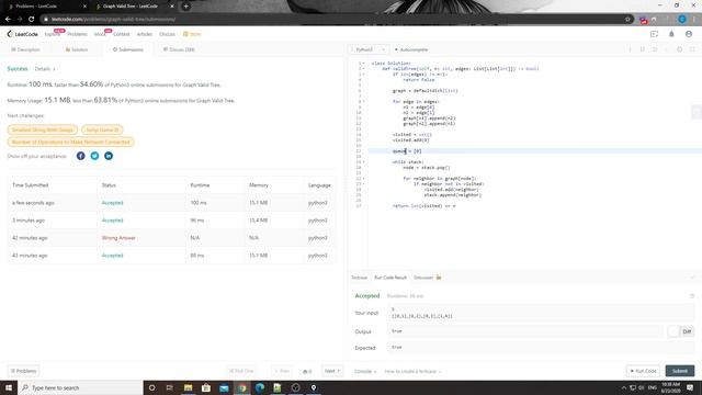 LeetCode 261. Graph Valid Tree смотреть онлайн