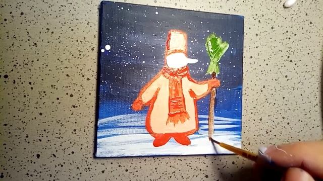 DRAW SNOWMAN #33 РИСУЕМ СНЕГОВИКА БЫСТРО*ЛЕГКО* ПРОСТО смотреть онлайн