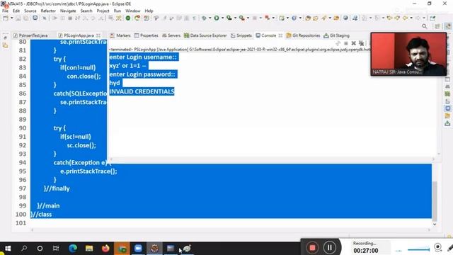 39 NTAJ415 Ps Login App and SQL Injection solution june 5th 2021 смотреть онлайн