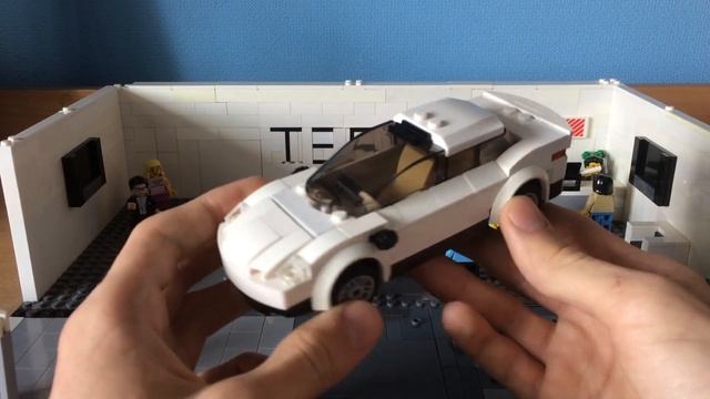 LEGO Tesla car showroom MOC.Лего Тесла автосалон самоделка смотреть онлайн