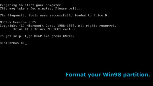 How to set up dual boot MS-DOS 6.22 and Windows 9x as independent systems. смотреть онлайн