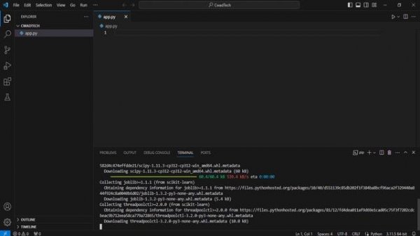 How to install Scikit-learn (sklearn) in Visual Studio Code