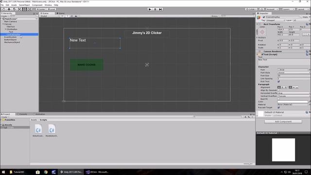 HOW TO MAKE A MOBILE 2D CLICKER GAME IN UNITY TUTORIAL #03 - DISPLAYING CODE VARIABLES смотреть онлайн