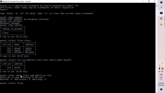 How to update , alter and delete Table in Mysql | 4th part | WILL THINK | IN HINDI смотреть онлайн