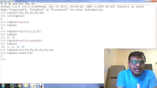 Python Tutorials |Tuple Methods And Built In Functions |Day-24| By Ashwath M Shetty смотреть онлайн