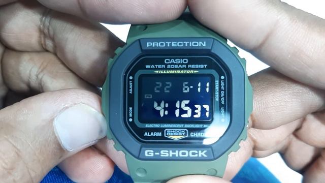 How To Setting Time Casio G-SHOCK DW-5610 Digital Watch смотреть онлайн