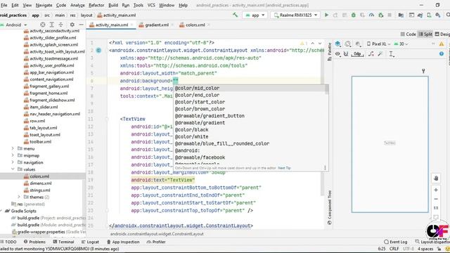 How to Change Background Color in Android | How to Set Gradient Background Color in Android Studio смотреть онлайн