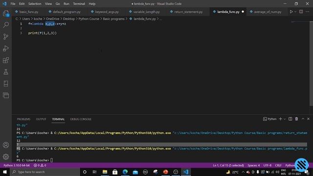 KEYWORD ARGUMENTS, VARIABLE LENGTH (DAY - 12) смотреть онлайн