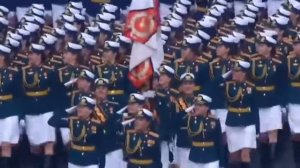 Девушки на параде Победы в Москве