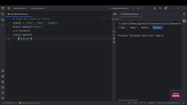 Stack in python | Python Stack | Python stack tutorial смотреть онлайн