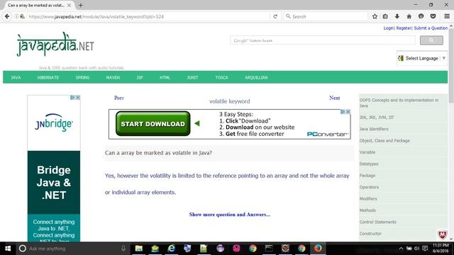 Can a array be marked as volatile in Java?
- javapedia.net смотреть онлайн