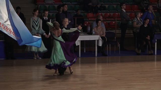 Daniil Zhurbenko - Valeria Samordina | R1 Slow Waltz | Moscow Region Championship 2017 смотреть онлайн