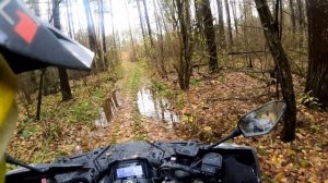 Питбайк засел в болоте.Покатушка на квадроцикле сф мото 600 по грязи.Квадрик +питбайк.