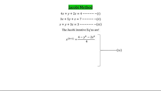 Jacobi and Gaus Seidel Iterative Methods to Solve the system of linear equations. смотреть онлайн
