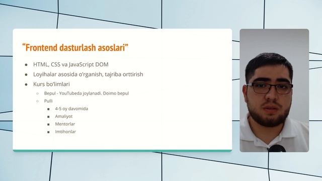 001. Kurs introsi - Frontend dasturlash asoslari смотреть онлайн