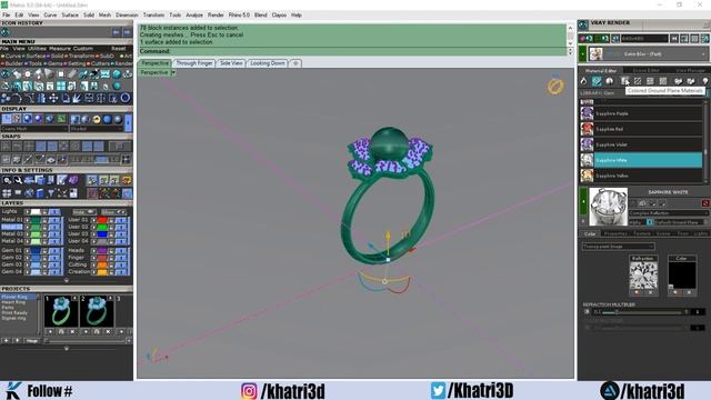 Matrix 9.0 Beginner Tutorial - Part 9 Render Jewelry - Urdu/Hindi (English Subtitles)