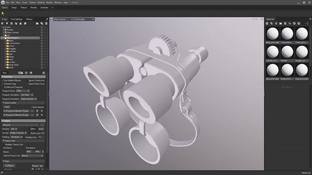 Binoculars Game Ready asset in Blender Timelapse смотреть онлайн