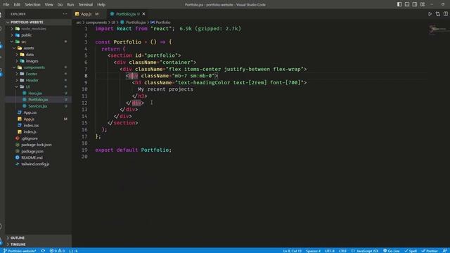 Responsive React Portfolio Website Using React JS & Tailwind CSS Tutorial | ReactJS Projects смотреть онлайн