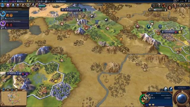 Lets play Civilization VI met Theodore Roosevelt (13) Bijna oorlog! смотреть онлайн