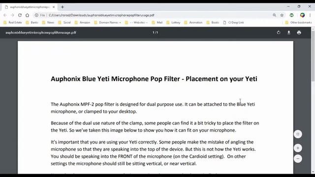 The Auphonix 6 Inch Pop Filter for The Blue Yeti Microphone смотреть онлайн