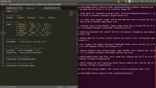 Python Programming Tutorial | Working with CSV files in Python | GeeksforGeeks смотреть онлайн