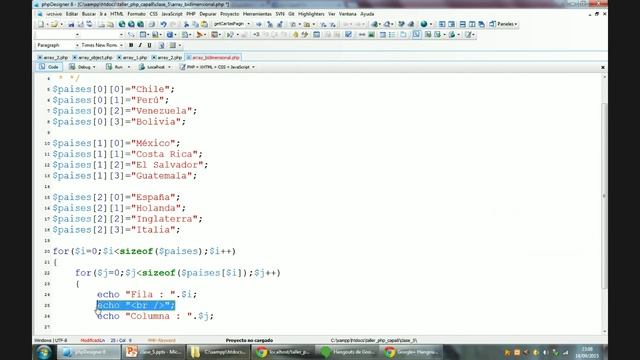 Taller Práctico de PHP Clase 5. Arreglos Normales y ArrayObject смотреть онлайн