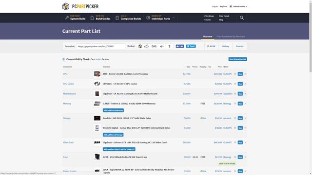 $1500 GTX 1080ti & Ryzen 1600X Build Guide List смотреть онлайн
