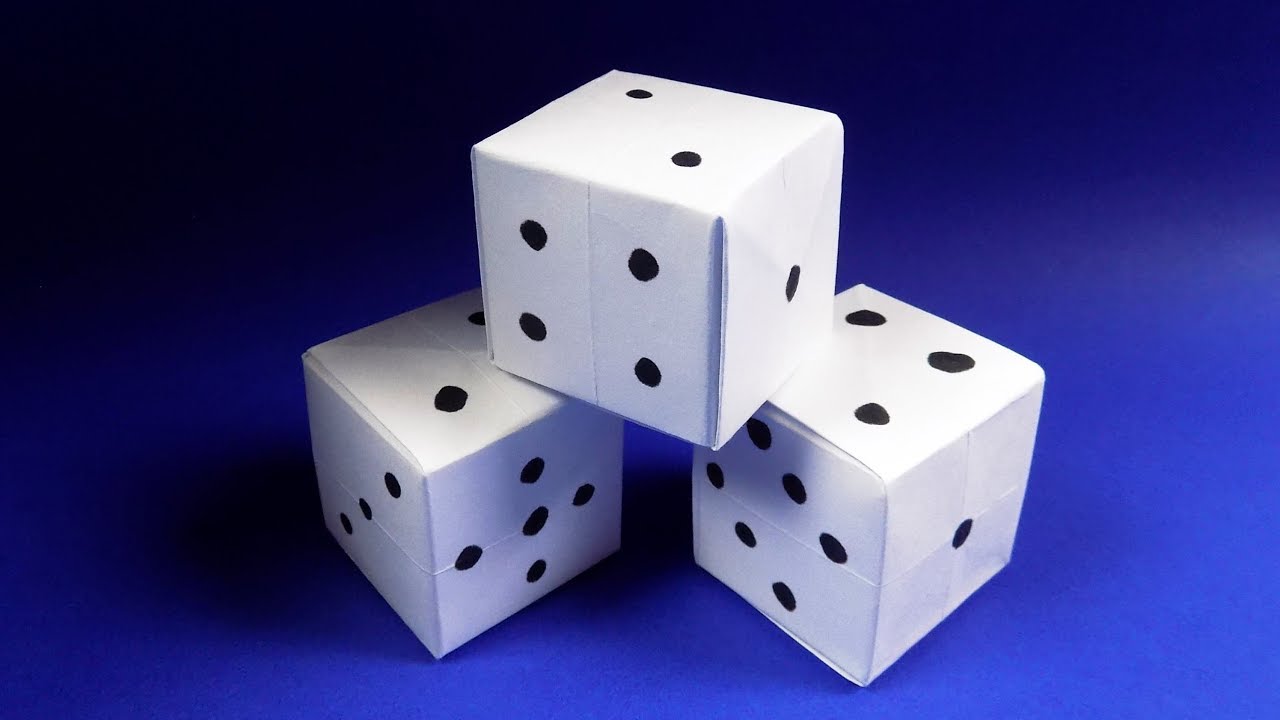 Как сделать кубик из бумаги - игральный кубик из бумаги