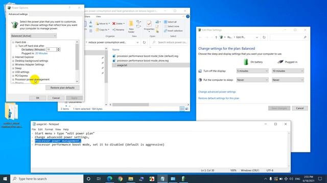 Reduce Power consumption & Heat (Lenovo Legion, Disable Aggressive processor performance boost mode смотреть онлайн