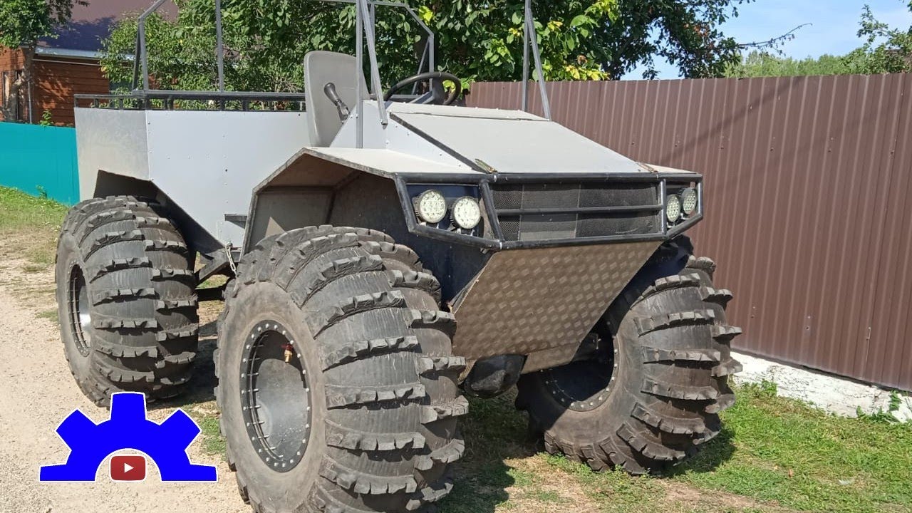 Самодельный, легкий плавающий каракат вездеход..mp4 смотреть онлайн