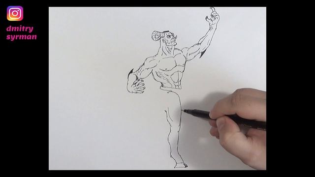 How to draw Motaro, Mortal Kombat, Как нарисовать Мотаро, Мортал Комбат смотреть онлайн