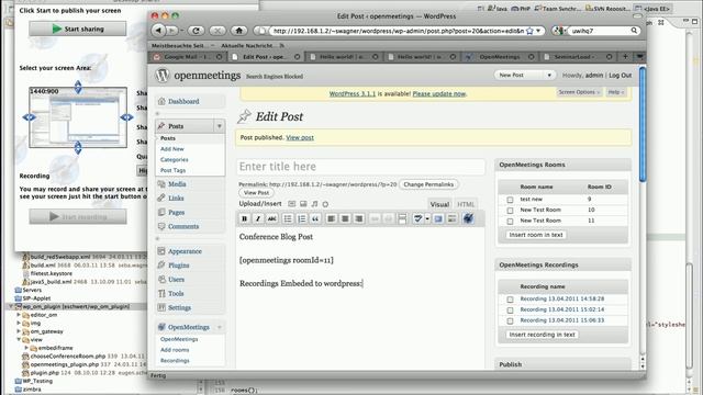 OpenMeetings Wordpress Integration смотреть онлайн