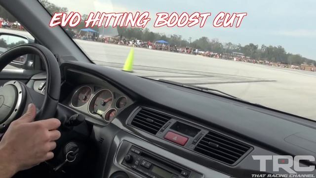1100HP Sequential Evo IX goes 190mph - 55psi of BOOST! смотреть онлайн