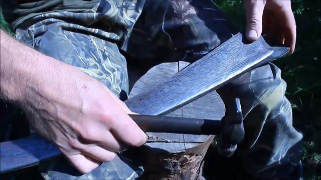 Как отбить косу. Как правильно клепать косу. Как правильно отклепать косу. смотреть онлайн