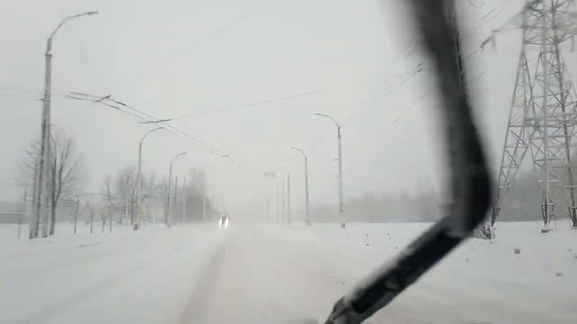 Бобруйск.Улица Ленина в снегу. смотреть онлайн