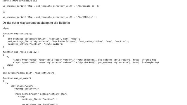Wordpress: How Can I Update wp_enqueue_scripts () From WordPress Option Page Radio Buttons? смотреть онлайн