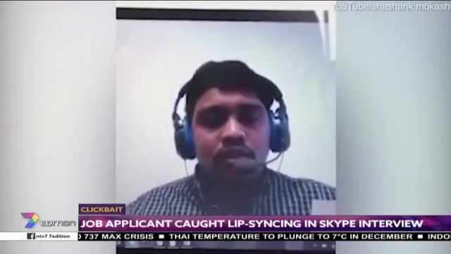 Clickbait | Job Applicant Caught Lip-Syncing In Skype Interview смотреть онлайн
