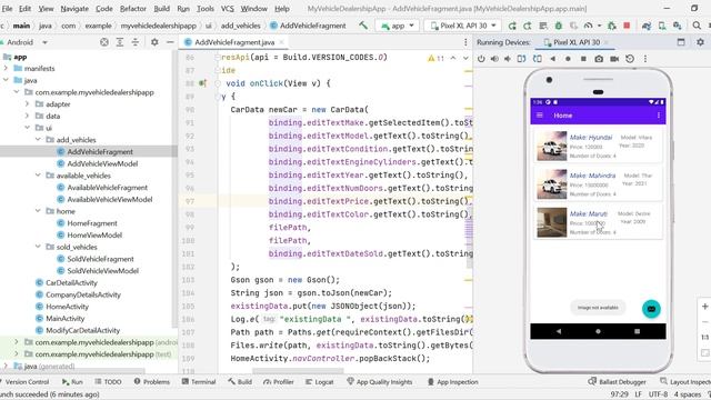 Vehicle Dealership app Android Studio using Java/Kotlin смотреть онлайн