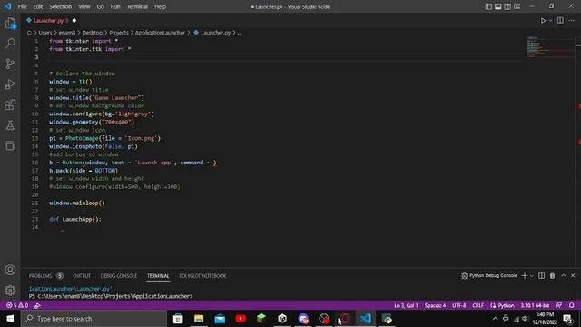 Making an application launcher in python! смотреть онлайн