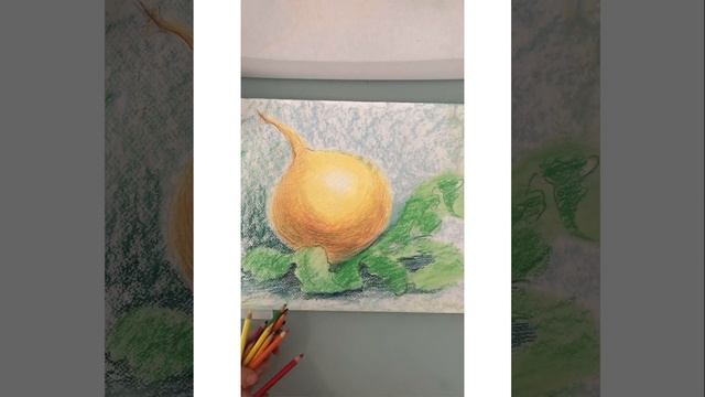 Как рисовать репу. Пастель. Акварельные карандаши. Этюд. смотреть онлайн
