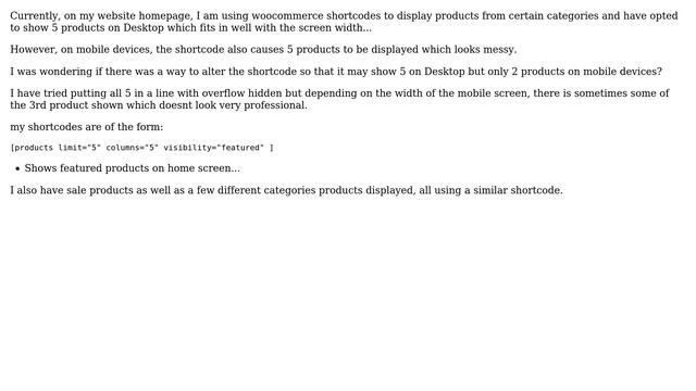 Wordpress: woocommerce Shortcodes - Change display between mobile and Desktop смотреть онлайн