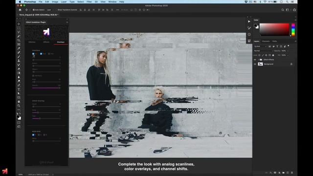 Datamosh Effect in Photoshop - Glitch Vandalizer Plugin смотреть онлайн