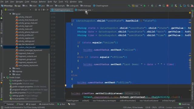Set & Display user Last Seen and Online Offline status (Firebase Database) - Android Chat App смотреть онлайн