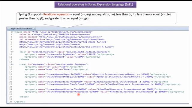 Mastering Relational Operators in Spring Expression Language (SpEL) with XML | Spring Tutorial смотреть онлайн