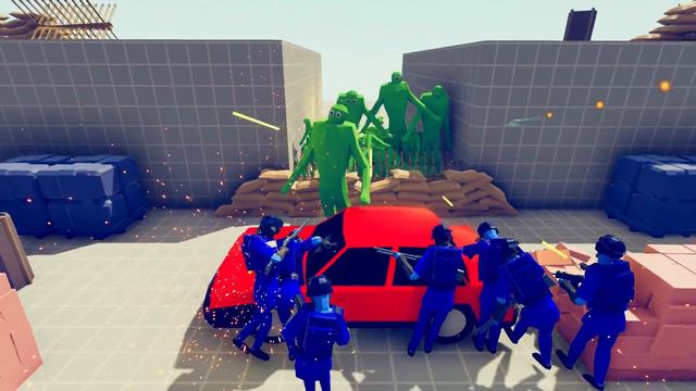 Zombie 100 Units vs Army Soldier - Totally Accurate Battle Simulator TABS смотреть онлайн