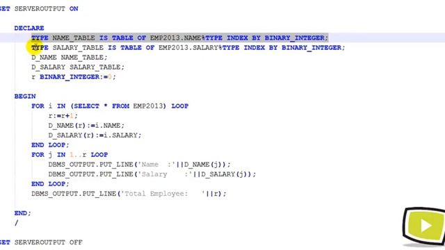 74. PL/SQL Table in Oracle смотреть онлайн
